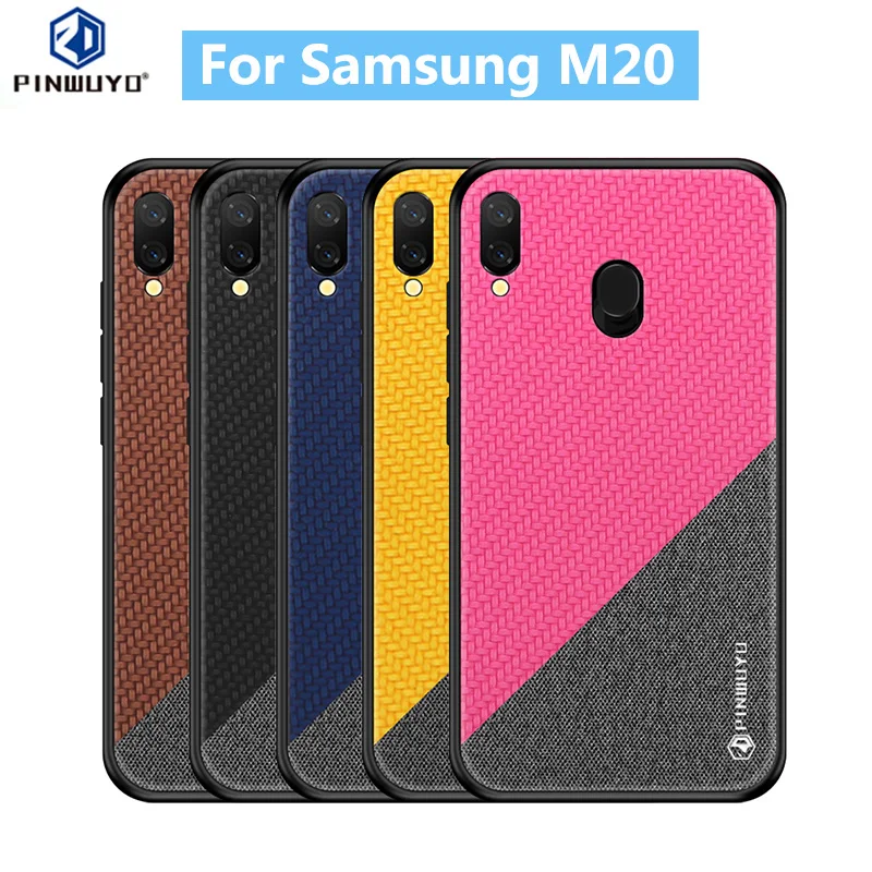 PINWUYO Honors чехол для Samsung Galaxy M20 с тесьмой дизайн ткань ТПУ Мягкий ПК жесткий