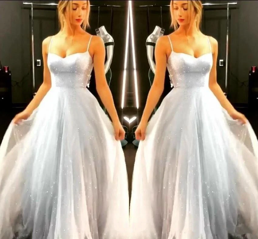 Vestidos De gala 2019 новый дизайн сексуальные блестящие тюлевые платья для выпускного вечера Длинные очаровательные v-образным вырезом Backles
