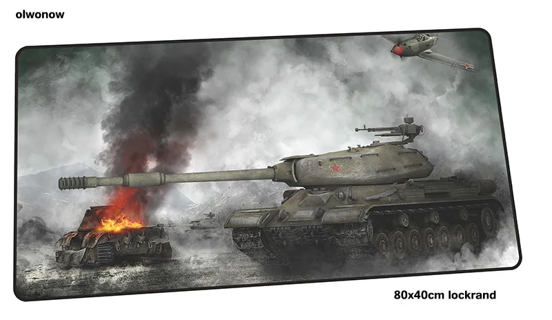 World of Tanks коврик для мыши 80x40 см Красивые коврики для мыши лучшие игровой коврик для компьютерной мыши, настоящий персонализированные коврики для мыши Клавиатура ПК накладка - Цвет: Size 800x400x2mm