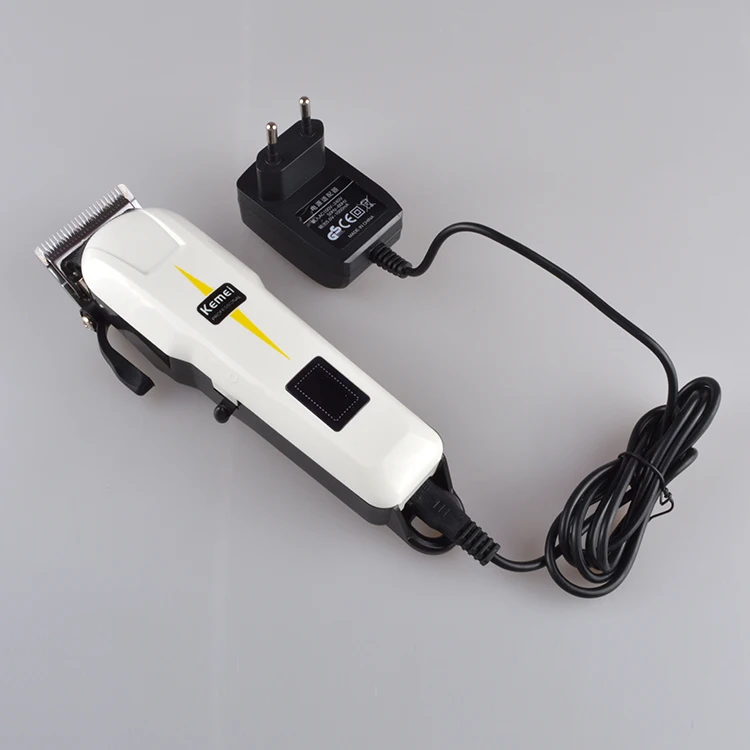 Kemei KM-809A Powerful LCD Electric Professional Hair Trimmer Rechargeable Shaver Razor Cordless Adjustable Salon Clipper