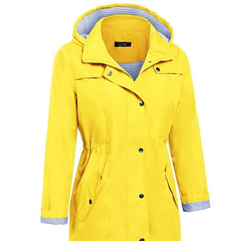 Prix Imperméable longue salopette extérieure imperméable femmes imperméable imperméable jaune imperméable imperméable Mujer Para Lluvia couverture vêtements de pluie 3DYYJ01