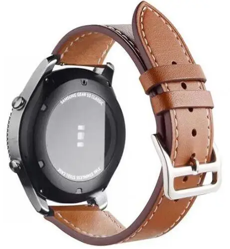 strap huami amazfit bip 22mm 20mm for Samsung Gear sport S2 S3 Classic Frontier galaxy watch active 42mm 46mm band huawei gt 2 - Цвет ремешка: Single-brown