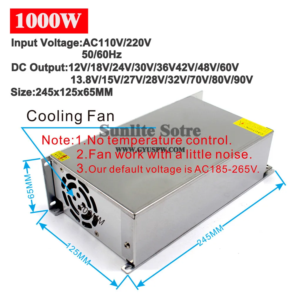 12V-15V-90V1000W