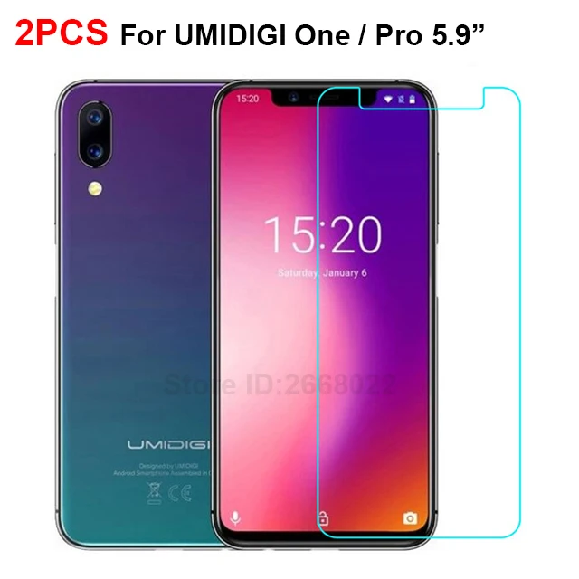 2 шт. для Umi One Pro закаленное стекло Umidigi One Pro стекло Umi One Pro защита экрана прозрачная HD защита 0,26 мм закаленное стекло