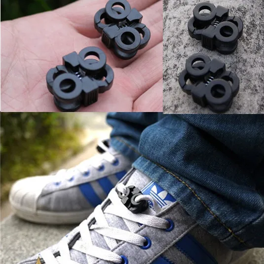 100pcs/Lot 6mm Shoe Lace Shoelace Buckle Stopper Rope Clamp Paracord