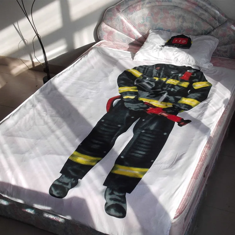 Детский мультяшный персональный 3D комплект постельного белья, пододеяльник, постельное белье, простыня, наволочки, подарок для ребенка, Прямая поставка - Цвет: 1.8M-Firemen