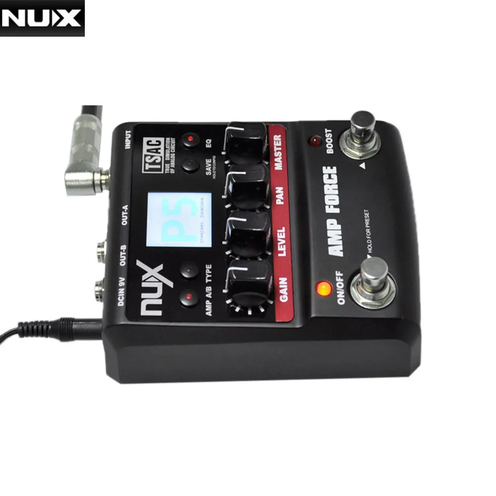 NUX Guitar Pedal AMP Force Modeling Amplifier Simulator Electric Effect Pedal High Quality 12