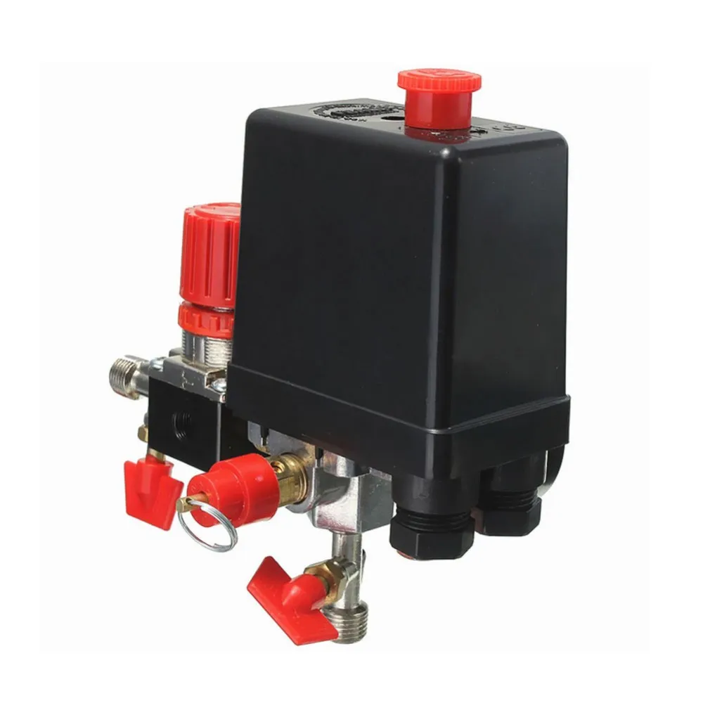 Válvula de Pressão Jinshengdaair Compressor Interruptor Manifold Alívio Regulador Calibres 120psi 9 Bomba inflável
