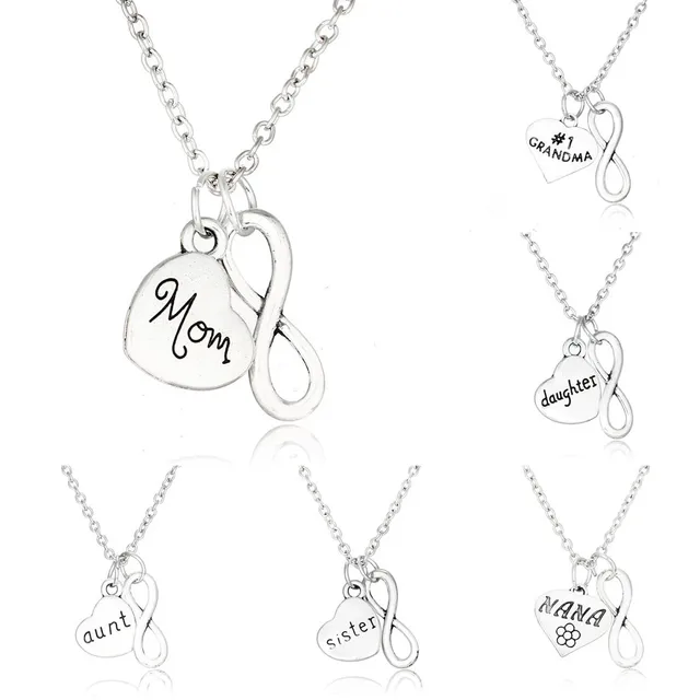 heart nana aunt sister friend necklace brother dad mom uncle family