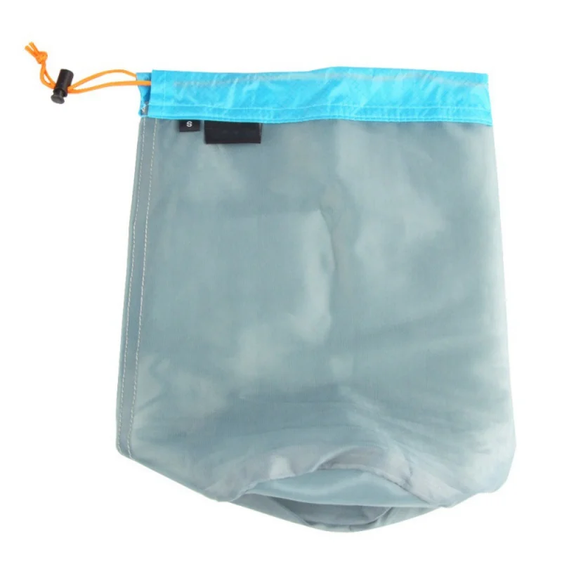 Hot Sale Ultralight Camping Sports Mesh Drawstring Storage Bag Hiking