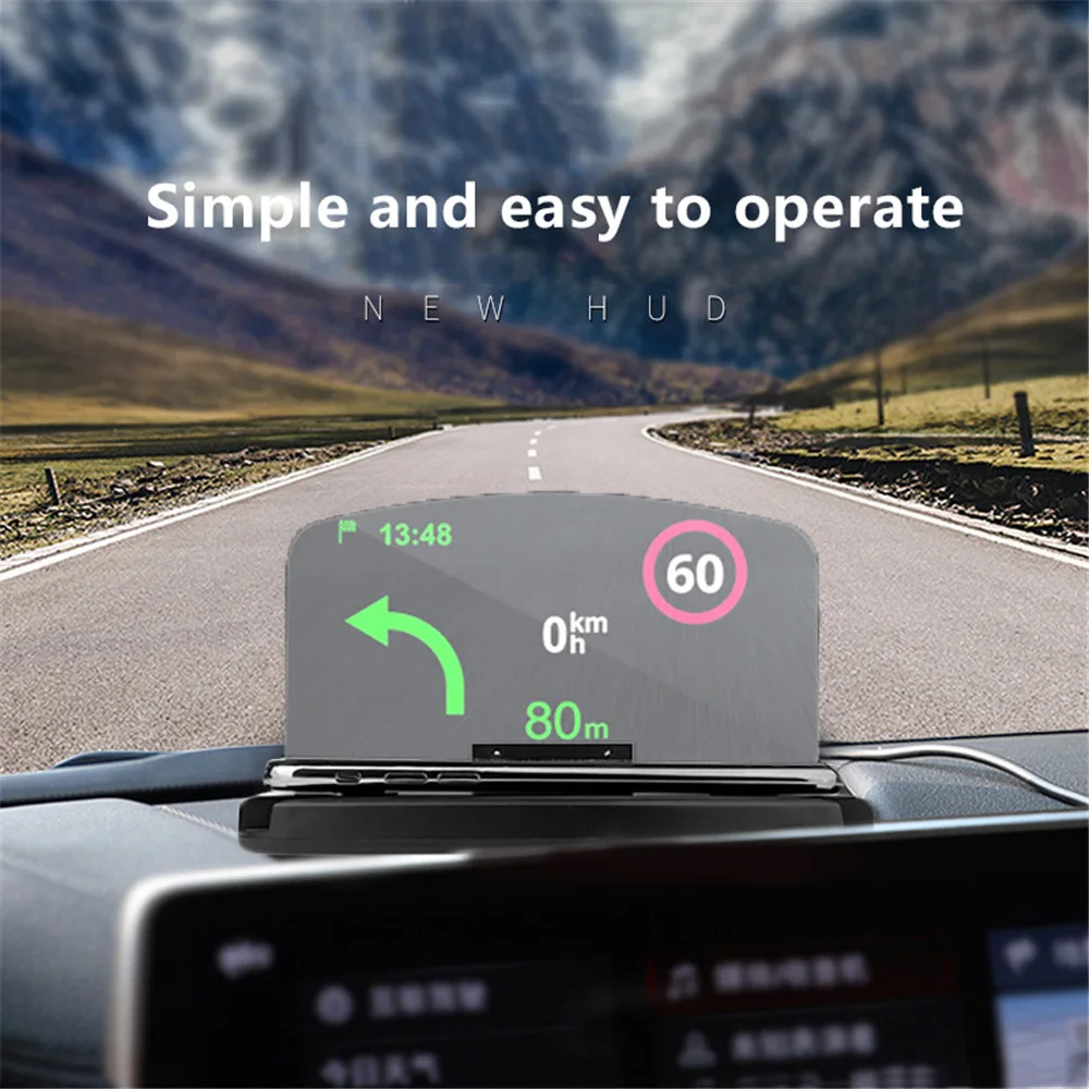 Car HUD Head Up Display Wireless Charger GPS Navigation HUD Bracket