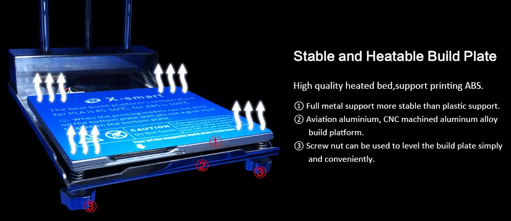 QIDI TECH 3D принтер X-Smart 3,5 дюймов сенсорный экран с подогревом Съемная кровать работает с ABS и PLA TPU 170 мм* 150 мм* 150 мм