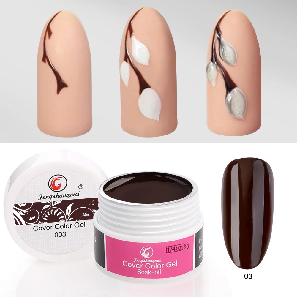 Fengshangmei الرسم الأشعة فوق البنفسجية هلام الطلاء 60 ملصقات ملونة للأظافر الفن تصميم لون نقي مسمار اللوحة هلام 1 إلى 30