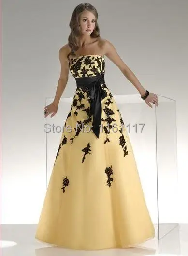 black and yellow homecoming dresses