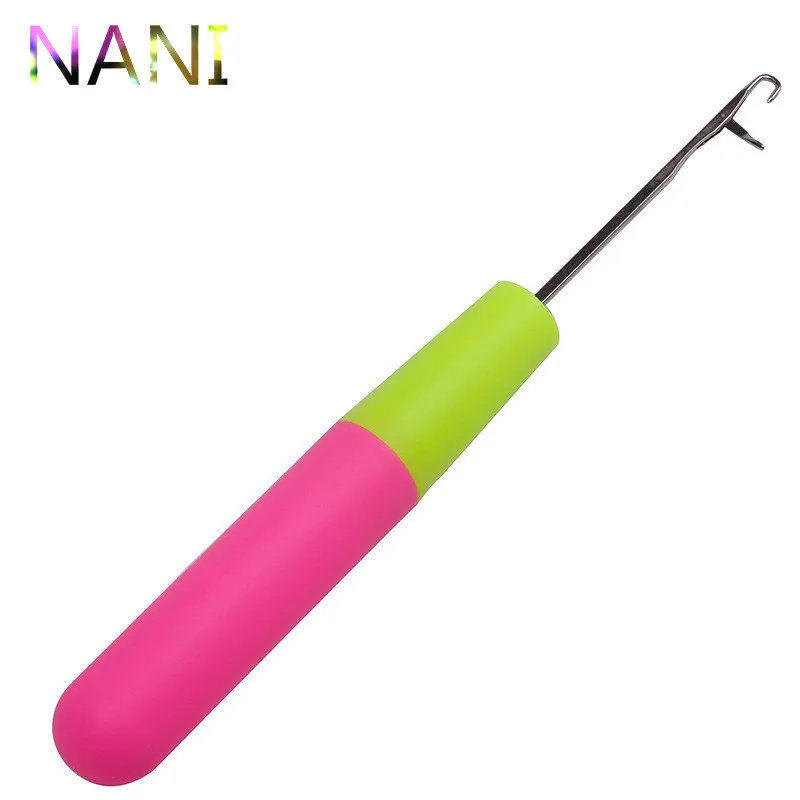 NANI 1pcs/lot Plastic crochet braid needle Feather Hair Extension Tools