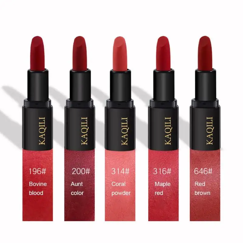 

5PCS/Box Sexy Matte Lipsticks Kit Professional Waterproof Nude Moisturizer Long-lasting Lipstick Gift