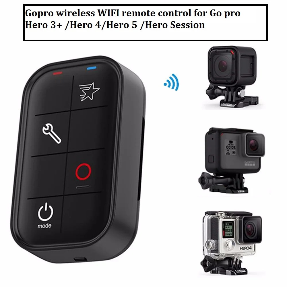 

TELESIN Gopro Waterproof Smart WiFi Remote Control WiFi Controller + RC Charging Cable + Wrist strap For Gopro HERO 5 4S 4 3+