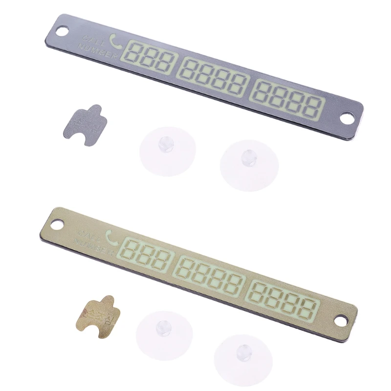 

New Car Styling Luminous Temporary Parking Card Phone Number Plate Sucker