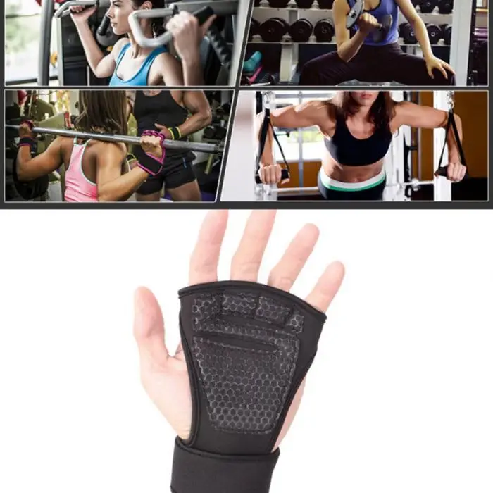 1 пара Перчатки для фитнеса Тренировка по тяжелой атлетике тренировочный ремешок на запястье для женщин и мужчин MC889