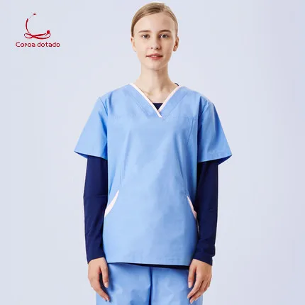 

Operating dress nurse hand washing dress short sleeve ladies hand washing dress beauty salon pet hospital uniform split suit
