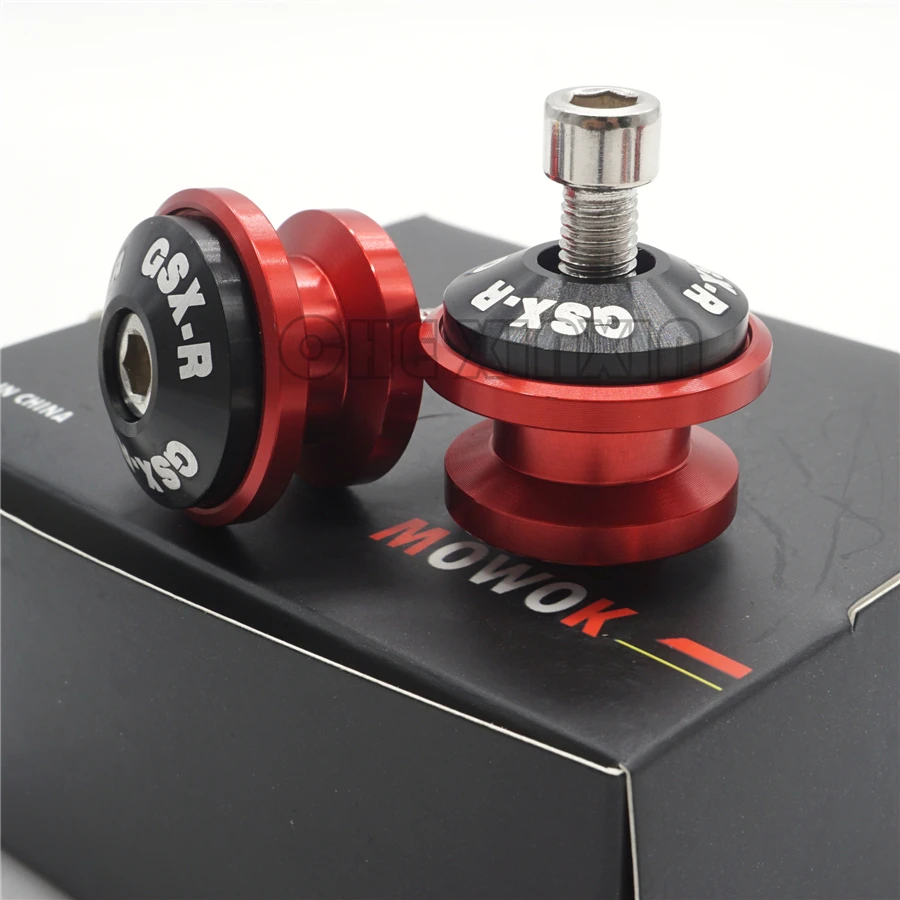 LOGO New CNC Swing Arm Swingarm Sliders Spools Fit For Suzuki GSXR600