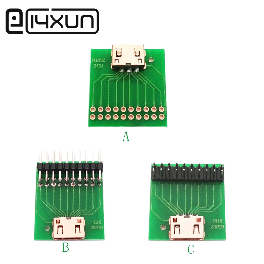 1 шт. DIY Mini HDMI Тип C сварочный гнездовой разъем с платой 2 54 мм 19 контактов PCB +