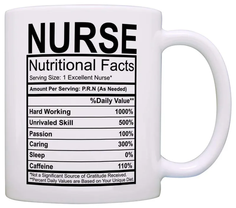 Nurse Gifts Nurse Nutritional Facts Label Nursing Gag Christmas Gift