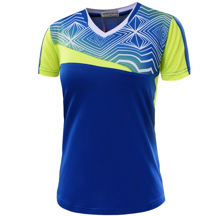 Новая быстросохнущая футболка для бадминтона, теннисная рубашка для мужчин/женщин, рубашка для настольного тенниса, теннисная рубашка для женщин/мужчин, Спортивная футболка 5053