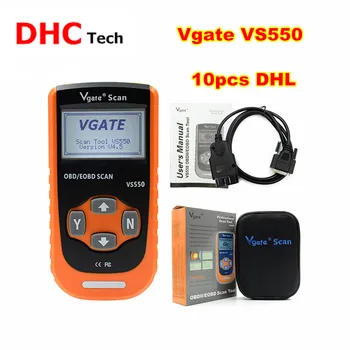 

10pcs DHL Code Reader Vgate VS550 OBD2 EOBD ODBII Scanner Automotive engine Auto Diagnostic tool