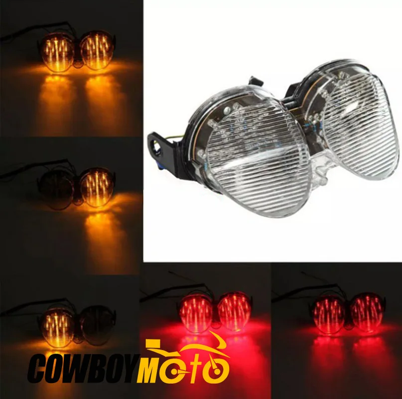 Motorcycle Motorbike 12V Clear Lens Integrated LED Brake Tail Light