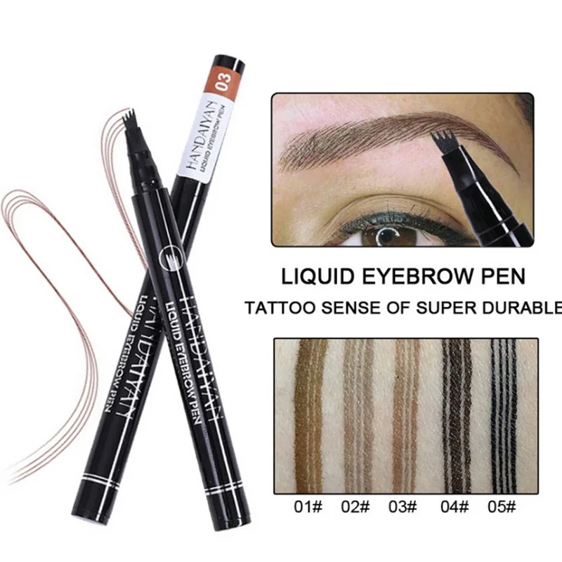

Eyebrow Pencil Microblading Eyebrow Tattoo Pen Waterproof Fork Tip Fine Sketch Microblading Pencil Liquid Eyebrow Pen Makeup