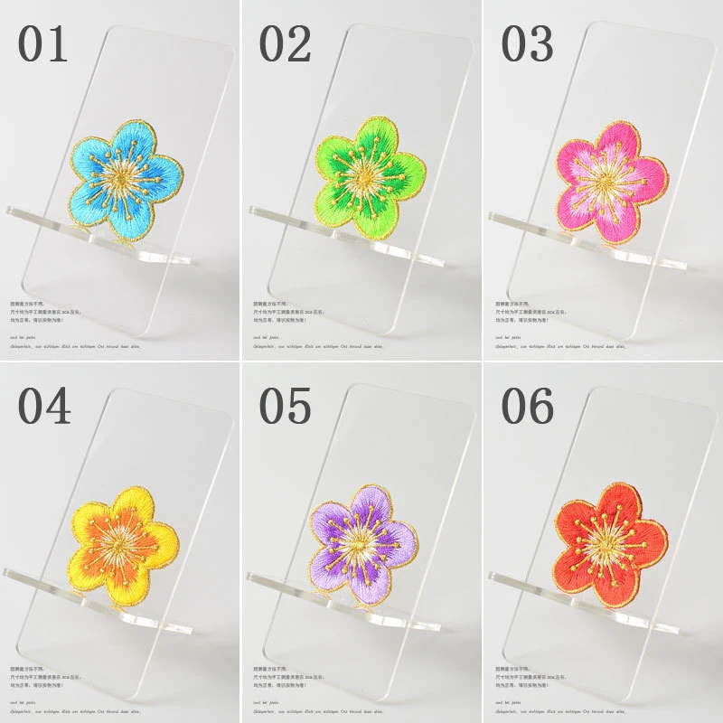 1 PCS Handmade Classical embroidery Plum blossom Patches Cute decal