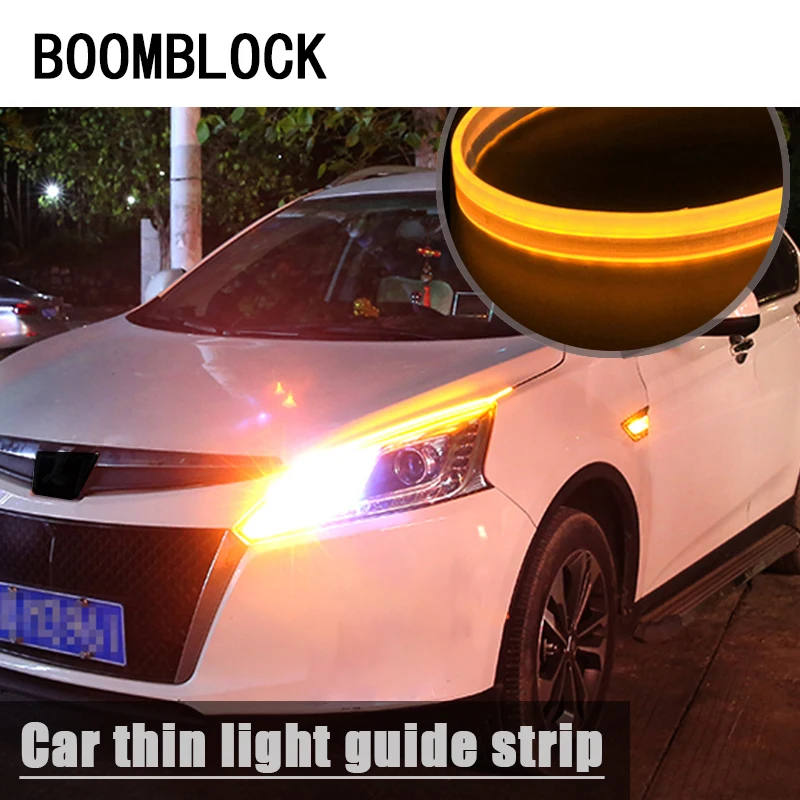 Daytime Running Flowing Lamp Headlight Flexible Soft Tube Guide Strip