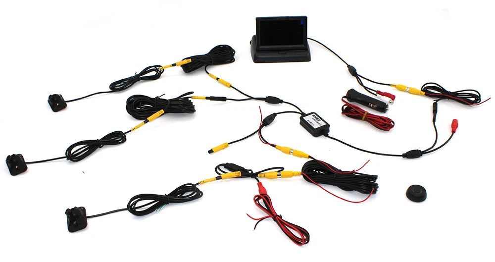 Liislee Car Front & Back & Side View Camera Cigarette Power Variable Channel Blind Spots Invisible Areas Copilot Camera Monitor (3)