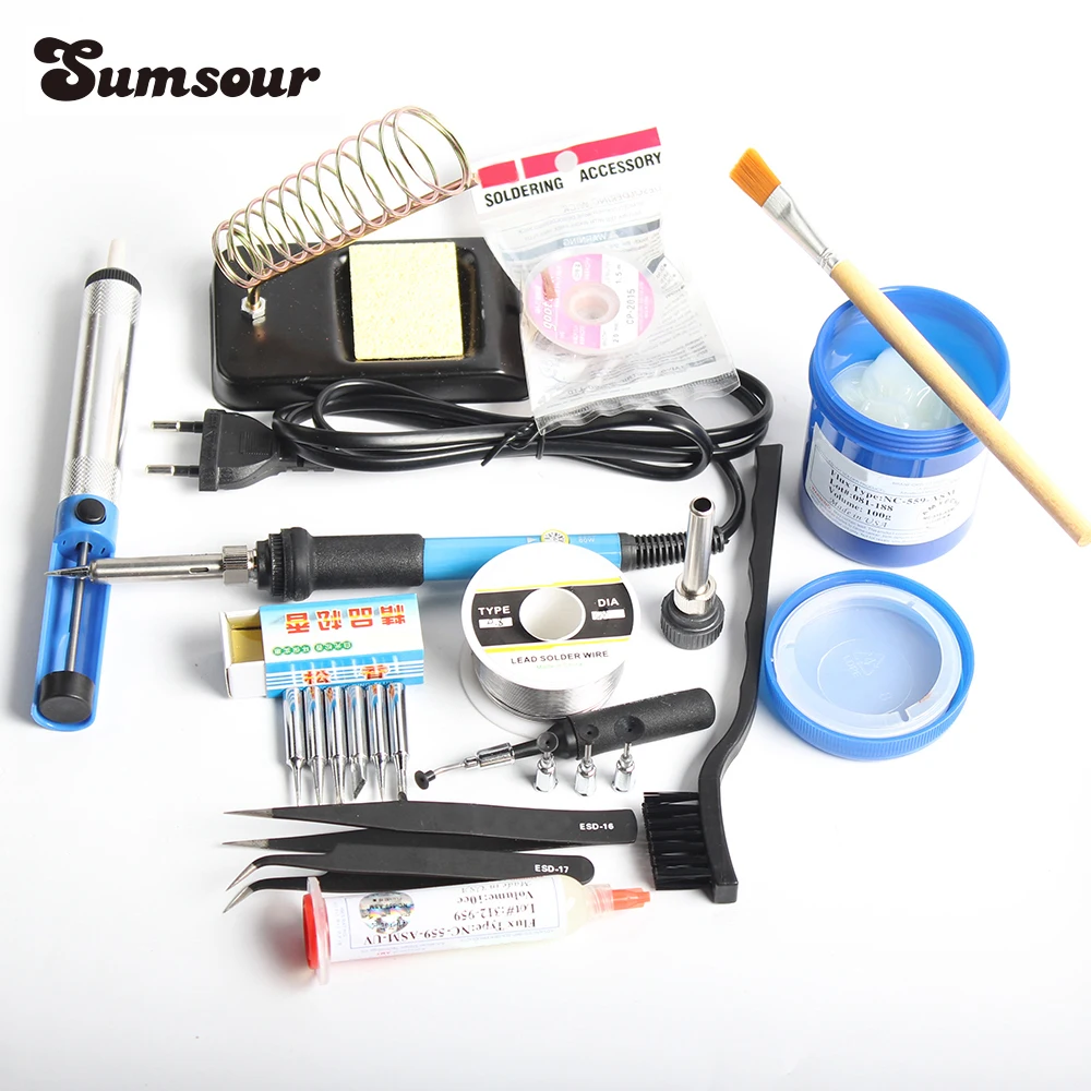 220V 60W Adjustable Temperature Electric Soldering Iron Solder Station