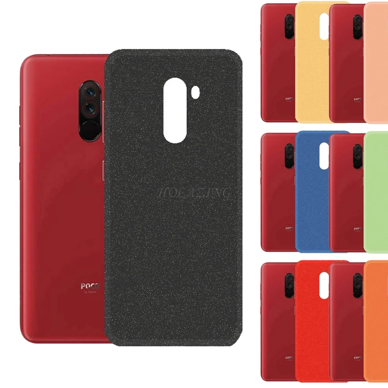 

Colorful Sand Matte Scrub Soft Silicone Case for Xiaomi POCO F1 Pocophone F1 Anti-Scratch Fingerprint Shockproof Cover Funda