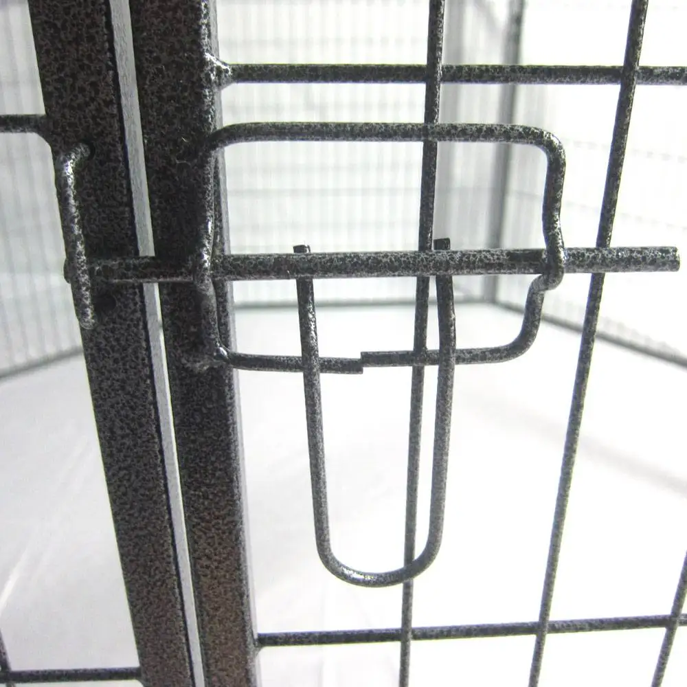 4" Собачий манеж сверхмощный металлический забор для упражнений Hammigrid 8 панель серебро