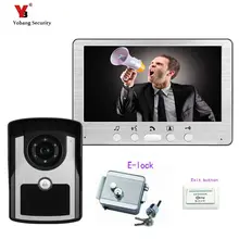Yobang Security Freeship 7 Inch video intercom Video Door Phone Doorbell Intercom Kit camera monitor Night Vision+Electric lock