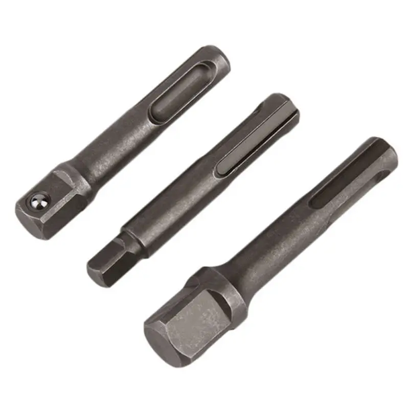 3pcs x 1/2'' 3/8'' 1/4'' Socket Nut Driver Adapter Drill Bit For Sds Plus Hammer Accessories