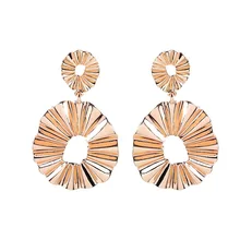Por Bold Earrings Lots From China Vintage Dangle Earrings For Women Gold Color Statement Earring 2018 Round Bold Geometric Earing Hanging Party Jewelry