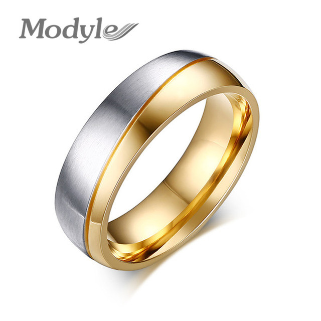 2022 New Fashion Gold-color Rings For Women Man Wedding Ring 316l Stainless Steel Promise Jewelry