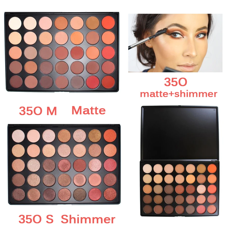 Палитра теней для век 350 цветов 35 Вт к|350 palette|matte eye shadoweyeshadow palette |