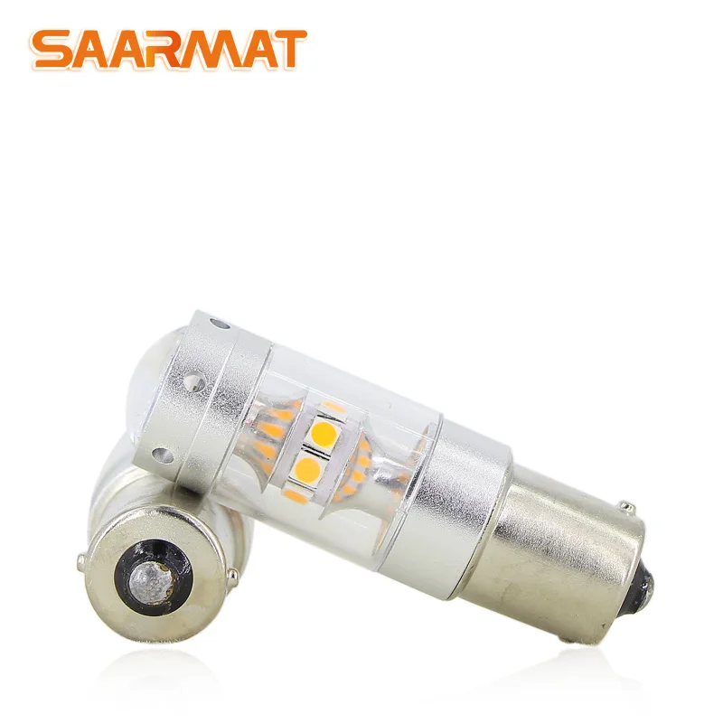 2*1156 P21W 7506 BA15S PY21W 7507 BAU15S T20 7443 140W желтые светодиодные лампы для автостайлинга