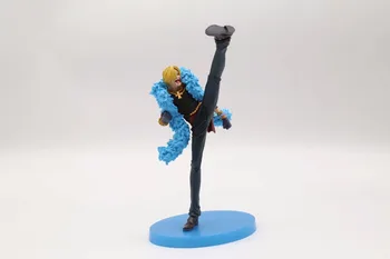 

Anime ONE PIECE 20th Anniversary Sanji Blue Jacket PVC Action Figure Straw Hat Crew 2D3Y OP Model Luffy Zoro Sanji Brook