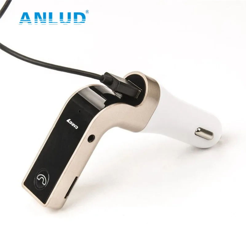 ANLUD Многофункциональный 4 в 1 автомобиль G7 Bluetooth FM передатчик USB флэш накопители TF