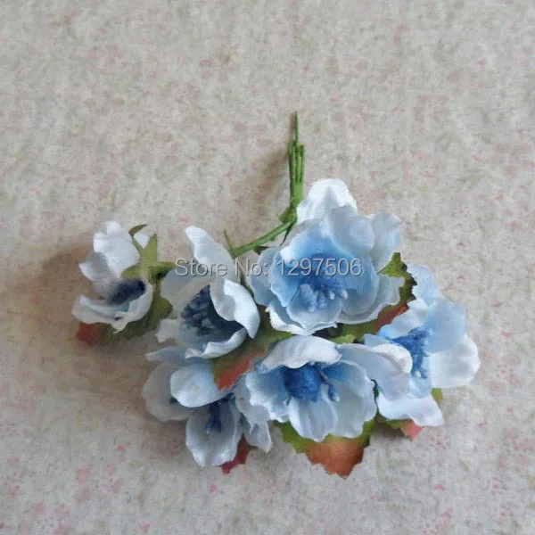 Ручной работы искусственные ткани Маленькие розы, шелк Cherry Blossom букет, ремесло договоренности домашнего декора, украшение для волос