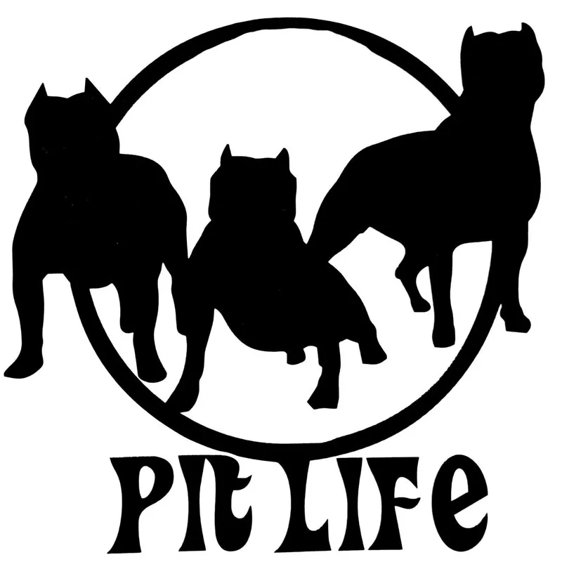 

14.6*14.6CM Pit Bull Dog Personality Animal Car Sticker Classic Cool Window Decoration Vinyl Decal C6-1764