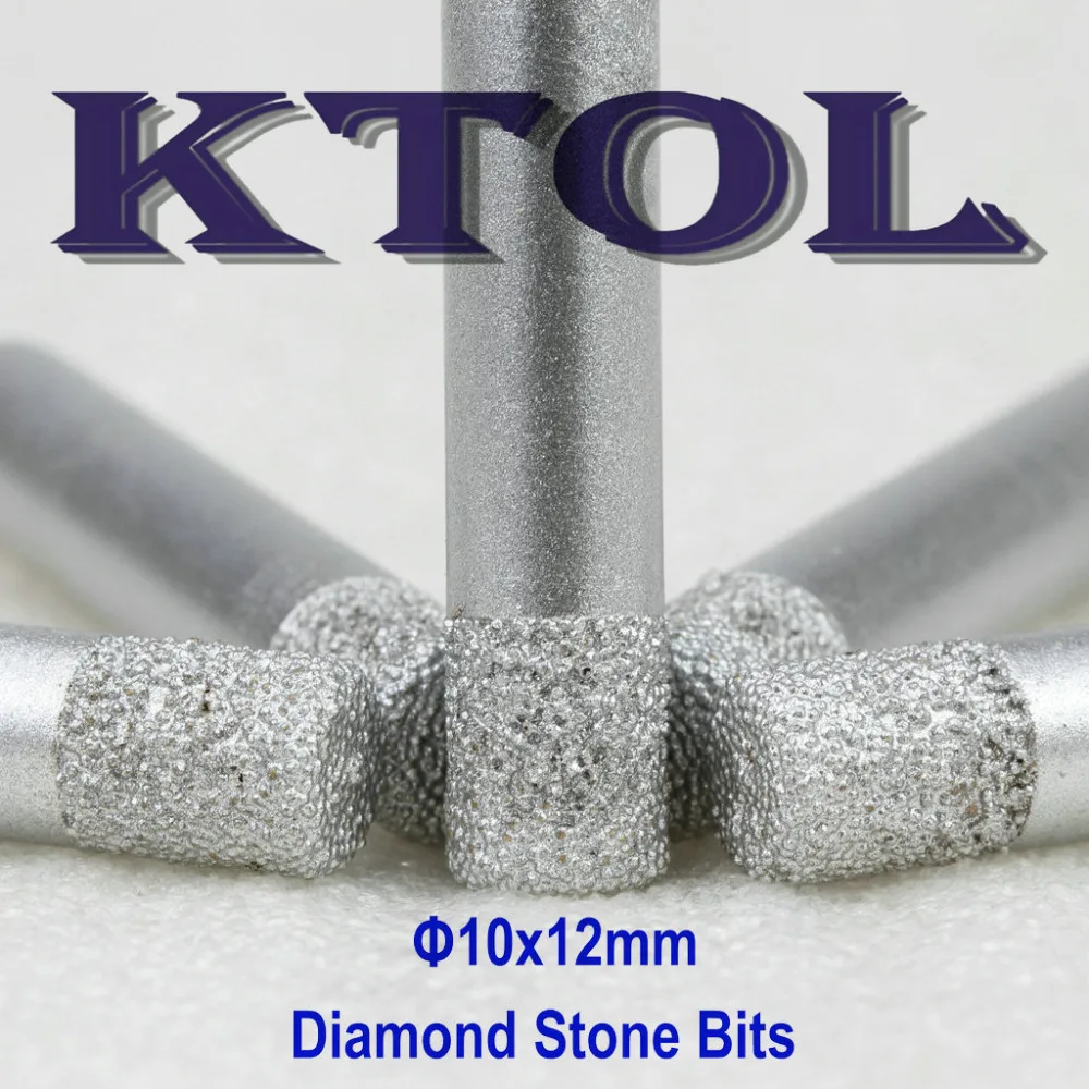 

10x12MM Flat End Mill Drill CNC Bit Router Diamond Cutting Tools for Tile Marble Stone, Straight Bit Diamond Milling Cutter Tool