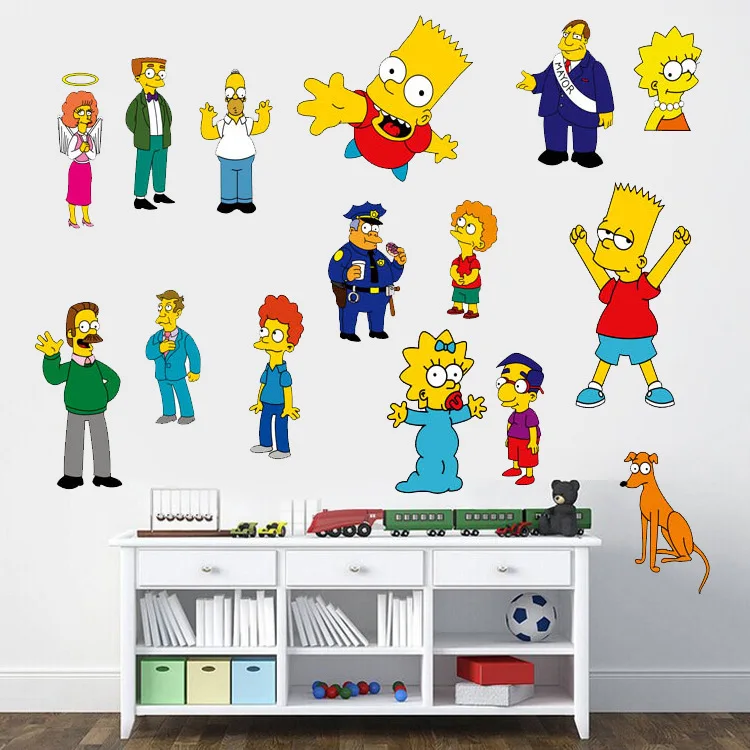 Simpsons Family Cartoon Wall Sticker Decal Decor Kids Bedroom Wall