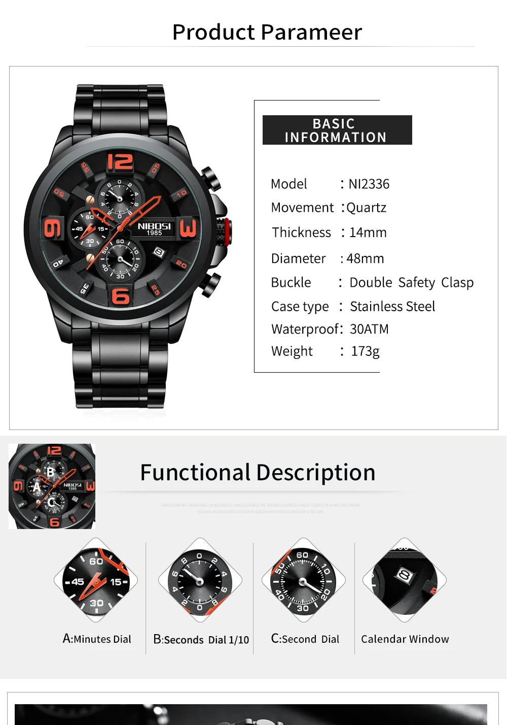 NIBOSI Лидирующий бренд Спортивные кварцевые наручные часы мужские военные водонепроницаемые часы с большим циферблатом мужские часы кварцевые наручные часы Relogio Masculino